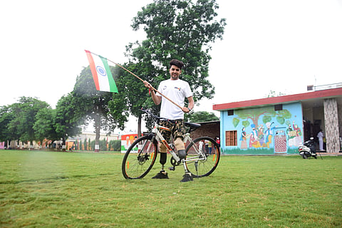 Ablu Rajesh Kumar, a proud Indian | (Pic: Moj)