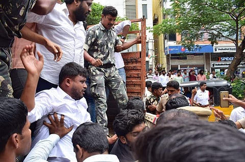 Pictures from the protest | (Pic: Venkat Balmoor's Twitter handle)