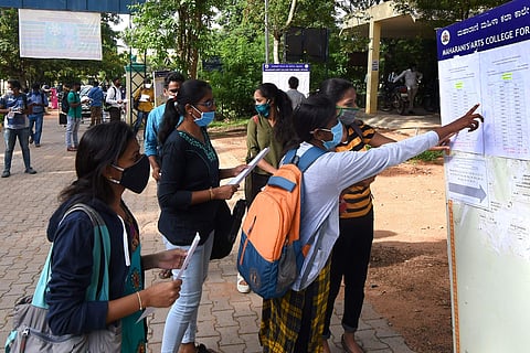 Students at an exam centre | Image for representational purpose only | (Pic: Express)