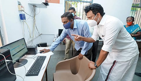 File photo of Minister Anbil Mahesh Poyyamozhi | (Pic: Express)