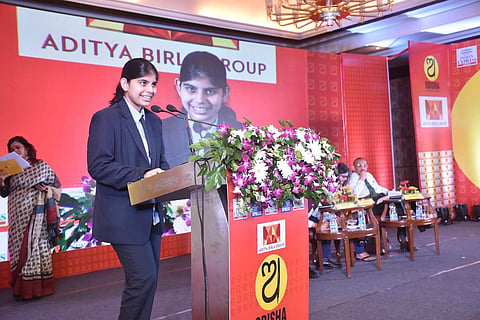 Trisha Rath, Class XI, KIIT International School winner of the competition | (Pic: Debadatta Mallick)