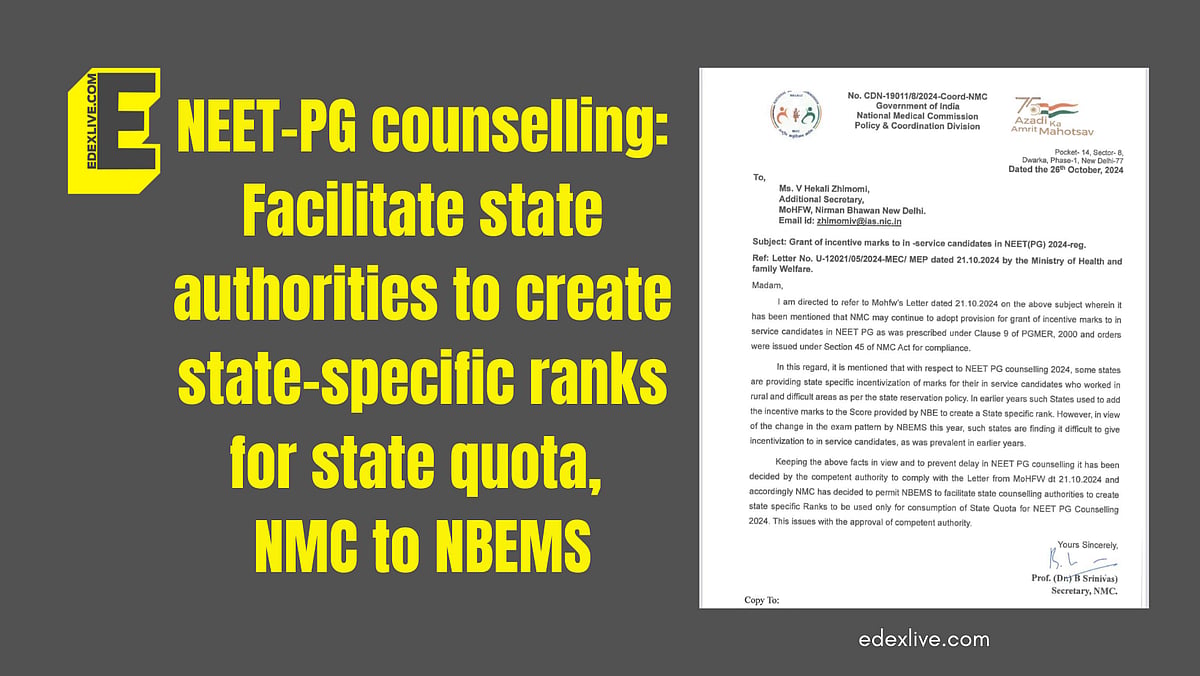 NEET-PG counselling: Facilitate state authorities to create state ...