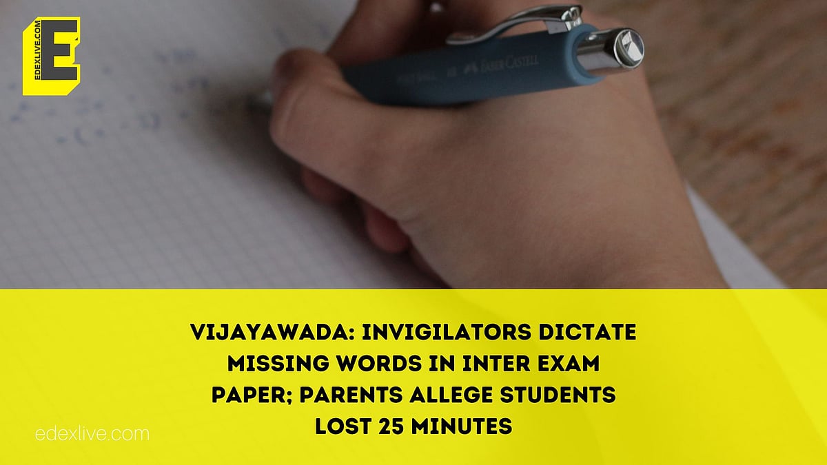 Vijayawada: Invigilators dictate missing words in inter exam paper ...