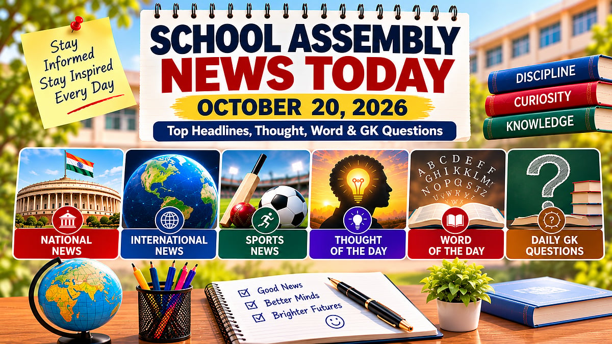 School Assembly News October 20, 2026: Headlines, Thought & GK