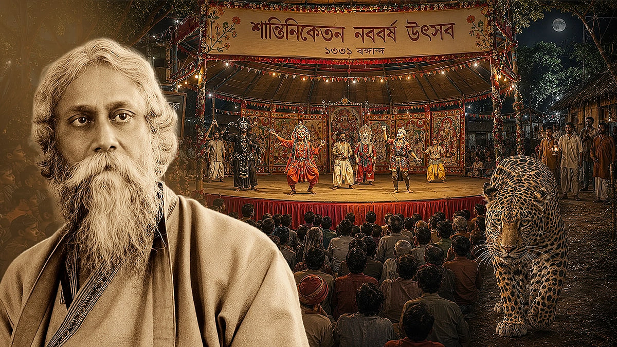 শান্তিনিকেতনে সার্কাস আসরের কাছাকাছি হাজির এক জলজ্যান্ত বাঘ