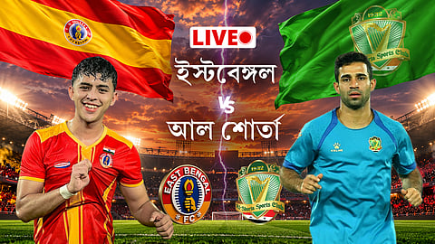 ACL ২-র গ্রুপপর্বের প্রথম ম্যাচের আগে দুই দলের প্লেয়ারের ছবি দিয়ে গ্রাফিক্স।