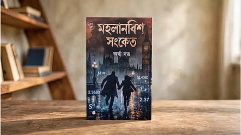 পুরোনো লণ্ডন শহরের গলি ও রহস্যময় গুপ্ত সংকেতের একটি শৈল্পিক কাল্পনিক দৃশ্যপট।