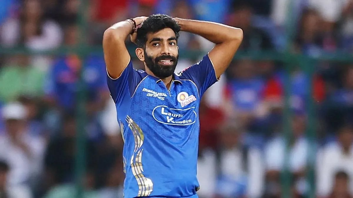 Jasprit Bumrah in action during a Mumbai Indians match