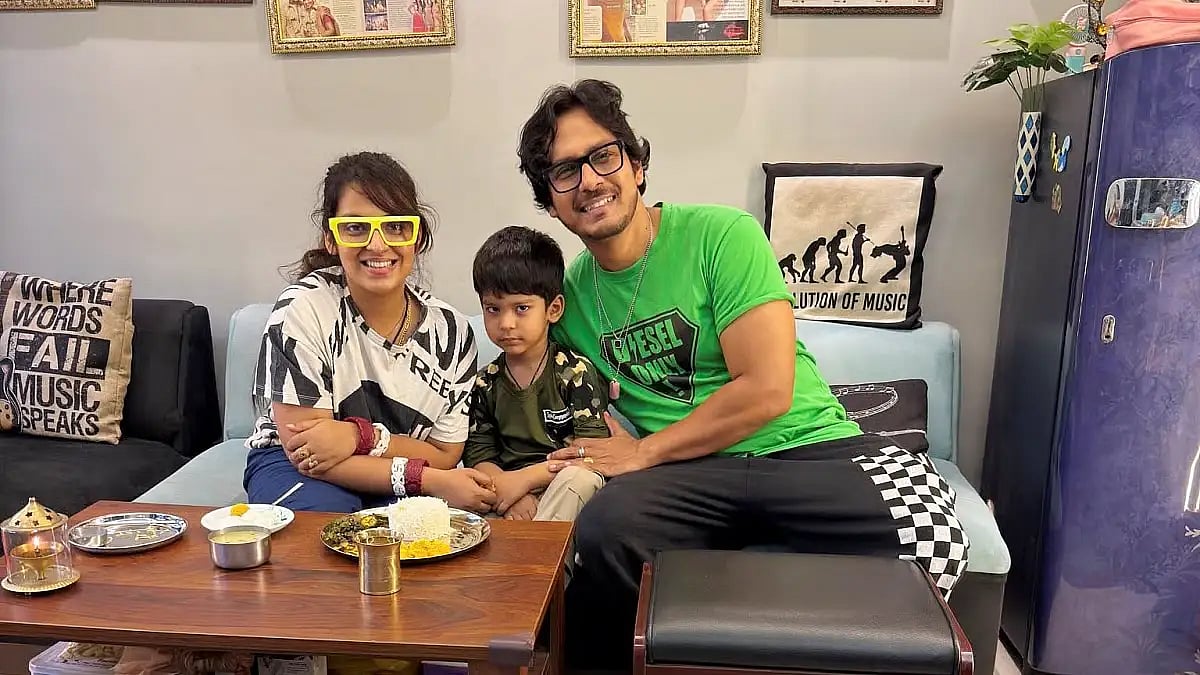 Madhubani and Raja Goswami with their son Keshab