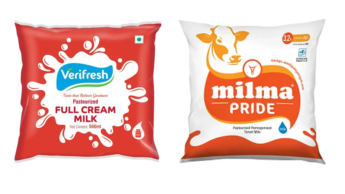 Red and Orange milk packet