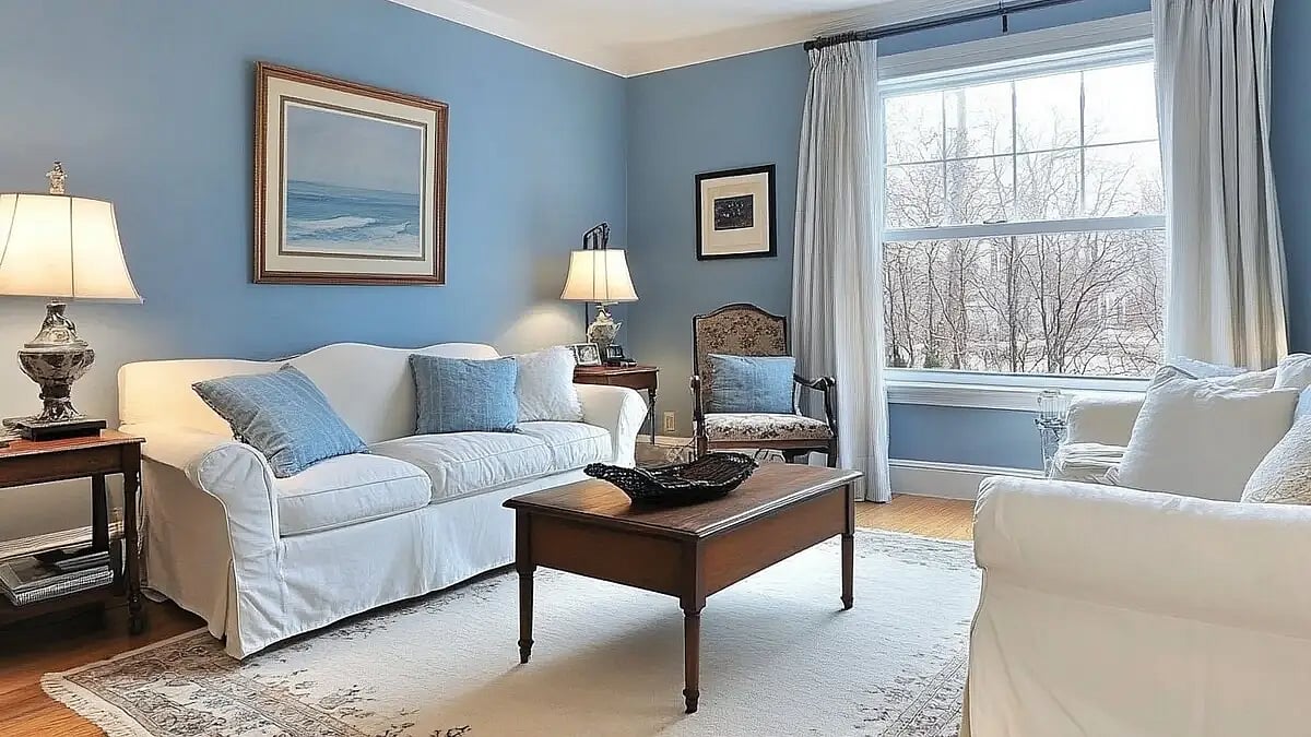 light blue interior
