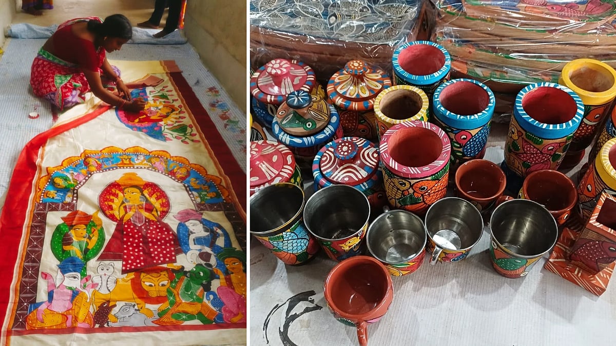 Patachitra making at pingla 