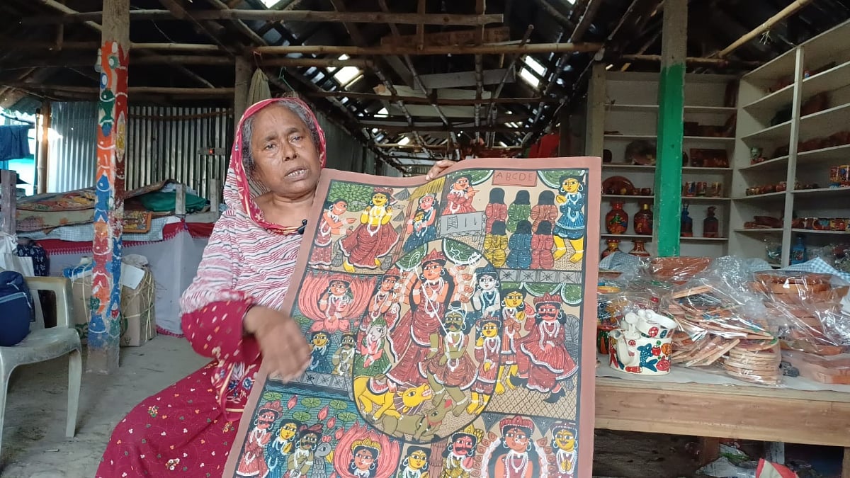 Patachitra making at pingla 