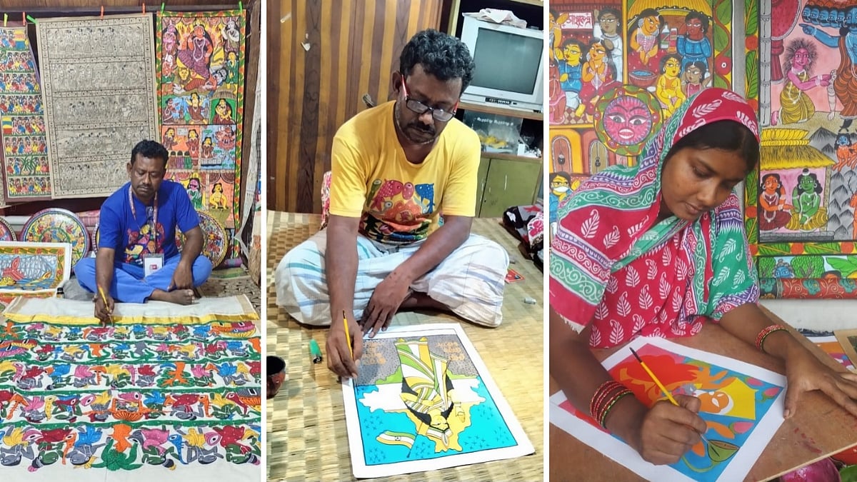Patachitra making at pingla 