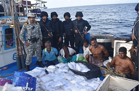 Indian Navy seized narcotics