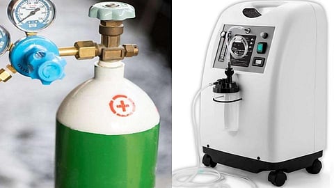  oxygen cylinder and oxygen concentrator