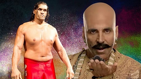 the great khali And akshay kumar 