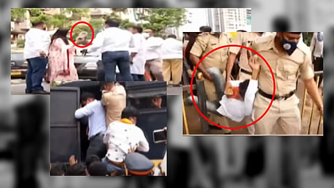 भाजप-शिवसेनेमध्ये तुफान राडा; शिवसेना भवनासमोर घडला प्रकार