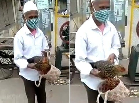'कोंबडीला अ‍ॅसिडिटी'; घराबाहेर पडण्यासाठी इसमाची अनोखी शक्कल