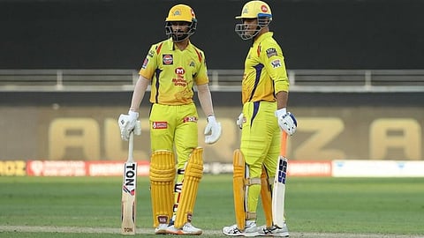 Ruturaj Gaikwad and Mahendra Singh Dhoni 
