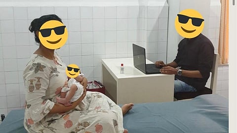 वर्क फ्रॉम हॉस्पिटल; बाळासाठी त्याने केलं चक्क हॉस्पिटलमधून काम