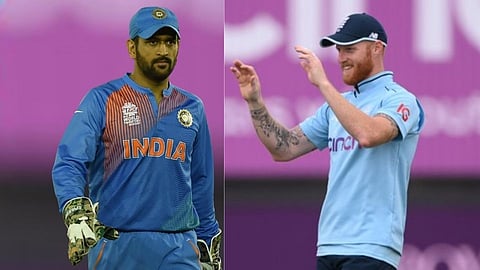 MS Dhoni and Ben Stokes 