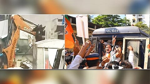 मेट्रोसाठी मालाडमध्ये झोपडपट्ट्यांवर कारवाई, अतुल भातखळकरांना घेतलं ताब्यात 