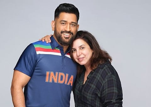 MS Dhoni and Farah Khan
