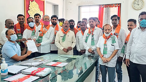 आमदार निलंबनाच्या निषेधार्थ मालेगावला भाजपचा आक्रोश 