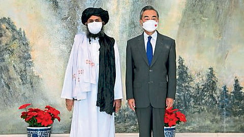 Mulla Abdul Ghani with Wang Yi