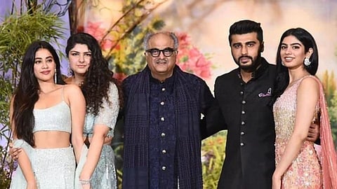 anshula, janhvi, khushi , arjun, Boney Kapoor