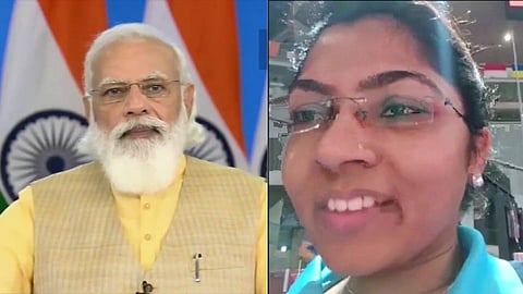 Narendra Modi And Bhavina Patel 