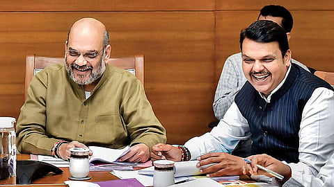 फडणवीस,पाटील यांची शहांबरोबर खलबते, BMC निवडणूक, मनसे युतीवर चर्चा