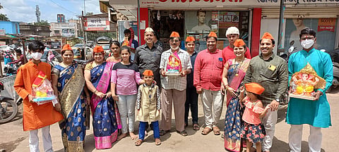'गणपती बाप्पा मोरया'च्या जयघोषात पंढरपुरात गणरायाचे स्वागत