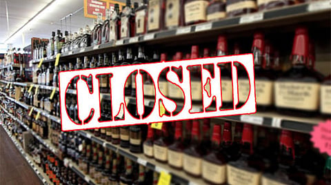 Wine shop closed
