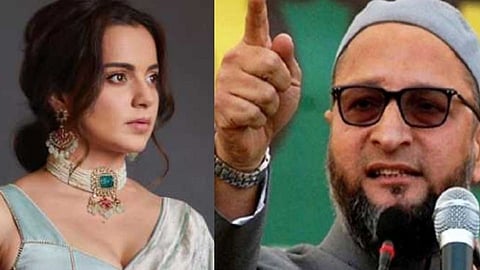 कंगना -ओवैसी 