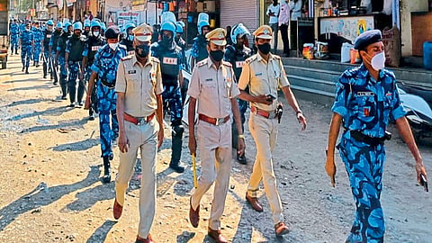 औरंगाबाद : वाळूज एमआयडीसी पोलिस हद्दीत पथसंचलन