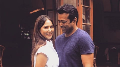 Kim Sharma and Leander Paes 