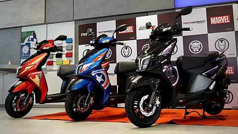 TVS Motors Marvel Theme Scooters 