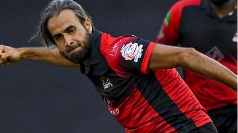 Legends League Cricket Imran Tahir explosive batting video