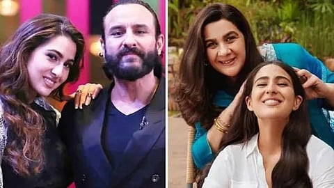 Sara Ali Khan, Amruta Singh,Saif Ali Khan