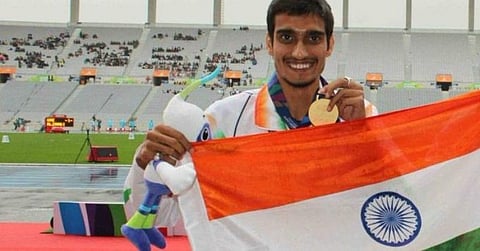 Indian Paralympian Sharad Kumar in 