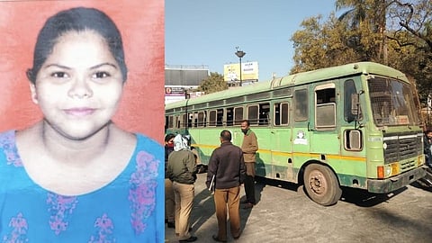 21 year old girl crushed to death by an ST bus while crossing the road in Nashik