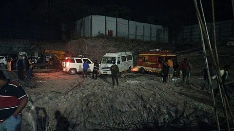 An under-construction building collapsed in Yerwada, Pune