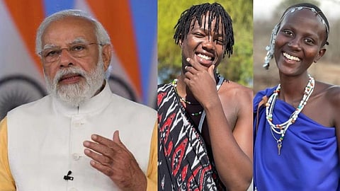 Narendra Modi,  Kili Paul and Nima Paul