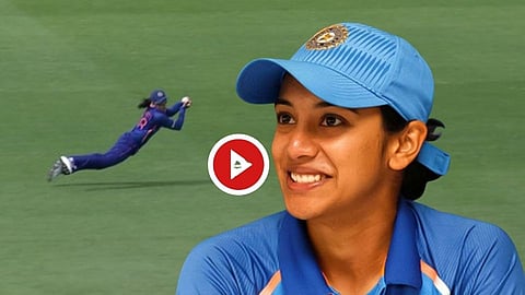 Smriti Mandhana took Fabulous catch against new Zealand 