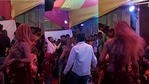 VIDEO : फूटपाथवर नाचवल्या बारबाला; पुण्यात नवरदेवाची वरात