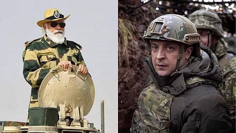 shivsena pm modi comparison with ukraine president Volodymyr Zelenskyy 