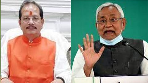 Nitish kumar flare up Assembly Speaker Vijay Kumar Sinha 