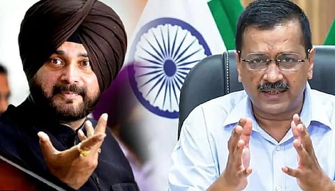 Navjot Singh Sidhu And Arvind Kejriwal